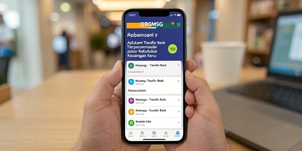 Tampilan antarmuka aplikasi BIGMSG yang sederhana dan efisien untuk transfer bank.
