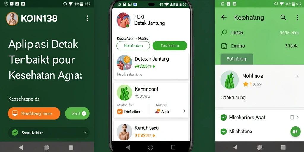 Tampilan antarmuka KOIN138 yang sederhana dan informatif dalam memantau detak jantung.