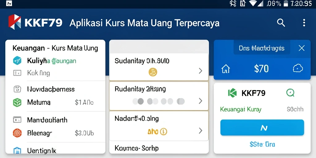 Antarmuka KPK79 menampilkan kurs mata uang yang jelas dan mudah dipahami.