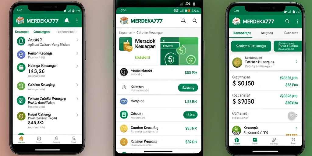 Tampilan antarmuka MERDEKA777 untuk catatan keuangan yang sederhana dan bersih.