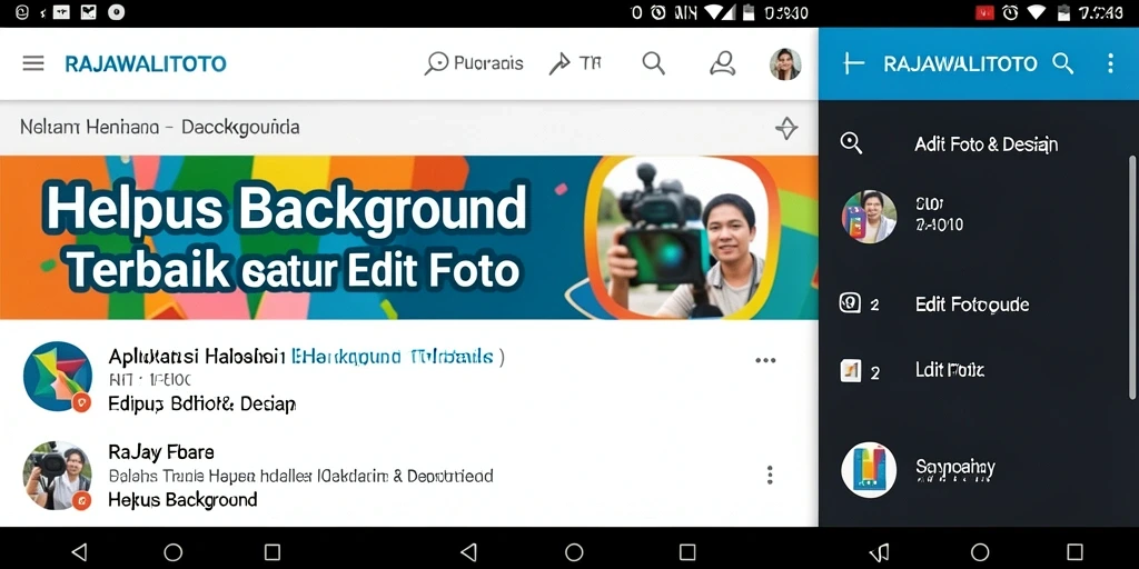 Tampilan antarmuka RAJAWALITOTO saat menghapus background gambar.