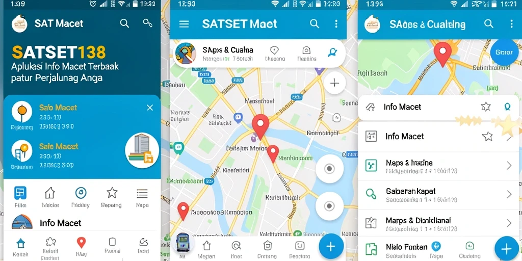 Antarmuka SATSET138 menampilkan peta kemacetan secara real-time.