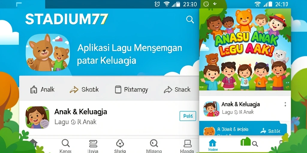 Antarmuka user-friendly STADIUM77 untuk lagu anak-anak