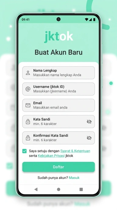 Panduan Registrasi Akun Baru jktok untuk Pengguna Android